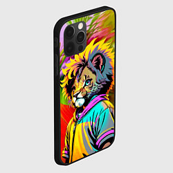 Чехол для iPhone 12 Pro Max Funny lion cub - pop art, цвет: 3D-черный — фото 2
