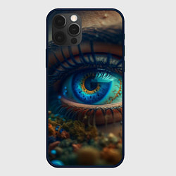 Чехол для iPhone 12 Pro Max Неоновый глаз, цвет: 3D-черный