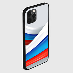 Чехол для iPhone 12 Pro Max Российские флаги, цвет: 3D-черный — фото 2