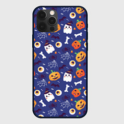 Чехол для iPhone 12 Pro Max Хэллоуин - узор, цвет: 3D-черный