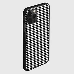 Чехол для iPhone 12 Pro Max Шахматный чёрно-белый, цвет: 3D-черный — фото 2