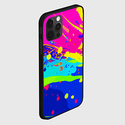 Чехол для iPhone 12 Pro Max Красочная абстрактная композиция, цвет: 3D-черный — фото 2