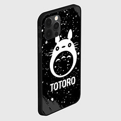 Чехол для iPhone 12 Pro Max Totoro glitch на темном фоне, цвет: 3D-черный — фото 2