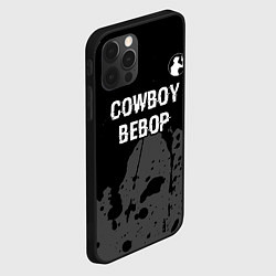 Чехол для iPhone 12 Pro Max Cowboy Bebop glitch на темном фоне: символ сверху, цвет: 3D-черный — фото 2