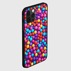 Чехол для iPhone 12 Pro Max Паттерн разноцветные шарики - нейросеть, цвет: 3D-черный — фото 2