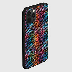 Чехол для iPhone 12 Pro Max Разноцветная чешуя дракона, цвет: 3D-черный — фото 2