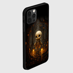 Чехол для iPhone 12 Pro Max Призрак в лесу - скелет, цвет: 3D-черный — фото 2