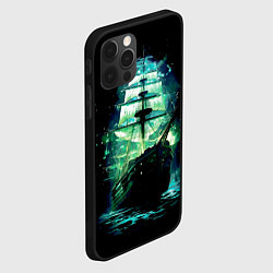 Чехол для iPhone 12 Pro Max Изумрудный парусник, цвет: 3D-черный — фото 2