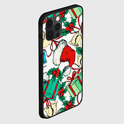 Чехол для iPhone 12 Pro Max Узор с новогодними падарками, цвет: 3D-черный — фото 2
