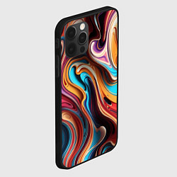 Чехол для iPhone 12 Pro Max Поток красок, цвет: 3D-черный — фото 2