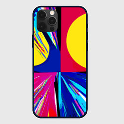 Чехол для iPhone 12 Pro Max Pop art composition - neural network, цвет: 3D-черный