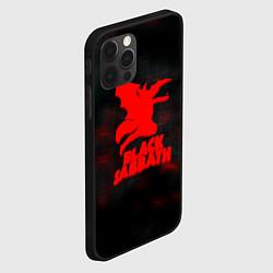Чехол для iPhone 12 Pro Max Black Sabbath краски метал, цвет: 3D-черный — фото 2