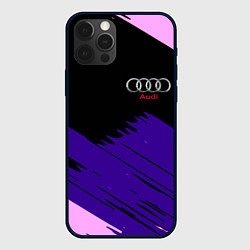 Чехол для iPhone 12 Pro Max Audi stripes, цвет: 3D-черный