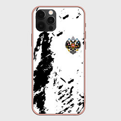 Чехол для iPhone 12 Pro Max Россия спорт краски герб, цвет: 3D-светло-розовый