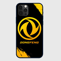 Чехол для iPhone 12 Pro Max Dongfeng - gold gradient, цвет: 3D-черный