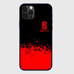 Чехол для iPhone 12 Pro Max Rainbow Six красные краски, цвет: 3D-черный