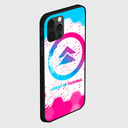 Чехол для iPhone 12 Pro Max Ghost of Tsushima neon gradient style, цвет: 3D-черный — фото 2