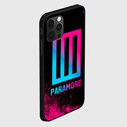 Чехол для iPhone 12 Pro Max Paramore - neon gradient, цвет: 3D-черный — фото 2