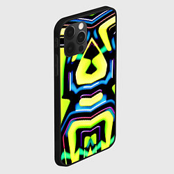 Чехол для iPhone 12 Pro Max Mirror abstract composition - неон, цвет: 3D-черный — фото 2