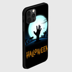 Чехол для iPhone 12 Pro Max Кладбище на хэллоуин, цвет: 3D-черный — фото 2