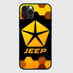 Чехол для iPhone 12 Pro Max Jeep - gold gradient, цвет: 3D-черный