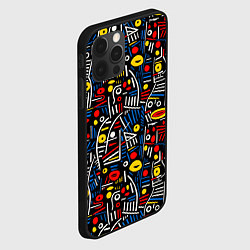 Чехол для iPhone 12 Pro Max Африканский орнамент, цвет: 3D-черный — фото 2
