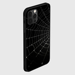 Чехол для iPhone 12 Pro Max Паутина на черном фоне, цвет: 3D-черный — фото 2