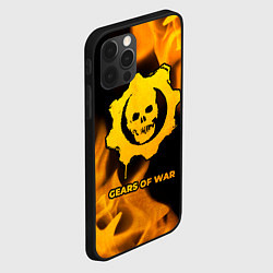 Чехол для iPhone 12 Pro Max Gears of War - gold gradient, цвет: 3D-черный — фото 2