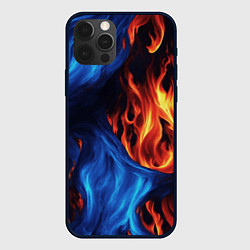 Чехол для iPhone 12 Pro Max Огонь и вода как две стихии, цвет: 3D-черный