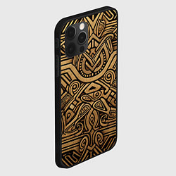 Чехол для iPhone 12 Pro Max Орнамент в стиле викингов, цвет: 3D-черный — фото 2
