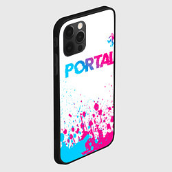 Чехол для iPhone 12 Pro Max Portal neon gradient style посередине, цвет: 3D-черный — фото 2