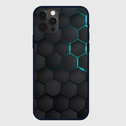 Чехол для iPhone 12 Pro Max Чёрный фон соты, цвет: 3D-черный