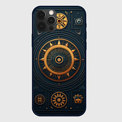 Чехол для iPhone 12 Pro Max Паттерн в славянском стиле, цвет: 3D-черный