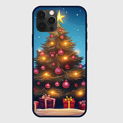 Чехол для iPhone 12 Pro Max Новогодняя наряженная елка, цвет: 3D-черный