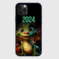 Чехол для iPhone 12 Pro Max 2024 символ года, цвет: 3D-черный