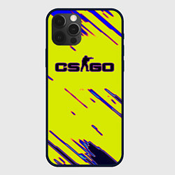 Чехол для iPhone 12 Pro Max Counter strike neon yellow, цвет: 3D-черный