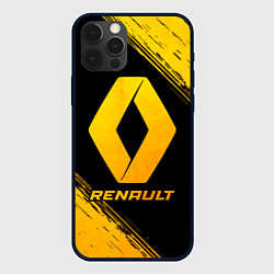 Чехол для iPhone 12 Pro Max Renault - gold gradient, цвет: 3D-черный