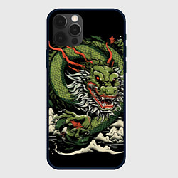 Чехол iPhone 12 Pro Max Символ года зеленый дракон