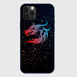 Чехол для iPhone 12 Pro Max Дракон млечный путь, цвет: 3D-черный