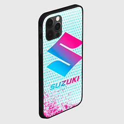 Чехол для iPhone 12 Pro Max Suzuki neon gradient style, цвет: 3D-черный — фото 2