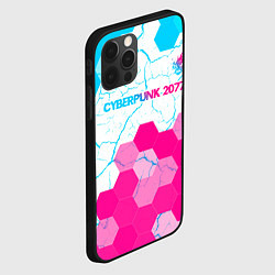 Чехол для iPhone 12 Pro Max Cyberpunk 2077 neon gradient style посередине, цвет: 3D-черный — фото 2