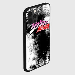 Чехол для iPhone 12 Pro Max JoJos Bizarre лого с красками, цвет: 3D-черный — фото 2