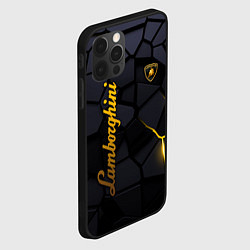 Чехол для iPhone 12 Pro Max Lamborghini - плиты с эффектом свечения, цвет: 3D-черный — фото 2