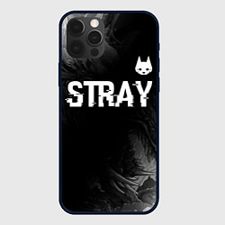 Чехол для iPhone 12 Pro Max Stray glitch на темном фоне посередине, цвет: 3D-черный