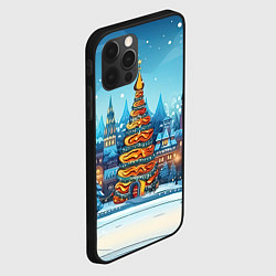 Чехол для iPhone 12 Pro Max Новогоднее настроение елочка, цвет: 3D-черный — фото 2