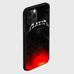 Чехол для iPhone 12 Pro Max Максим в стиле Металлика - огонь и искры, цвет: 3D-черный — фото 2