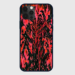Чехол для iPhone 12 Pro Max Демонический доспех красный, цвет: 3D-черный