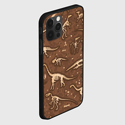 Чехол для iPhone 12 Pro Max Dinosaurs bones, цвет: 3D-черный — фото 2