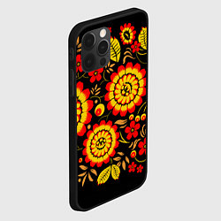 Чехол для iPhone 12 Pro Max Хохлома: осеннее изобилие, цвет: 3D-черный — фото 2