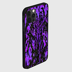 Чехол для iPhone 12 Pro Max Демонический доспех фиолетовый, цвет: 3D-черный — фото 2
